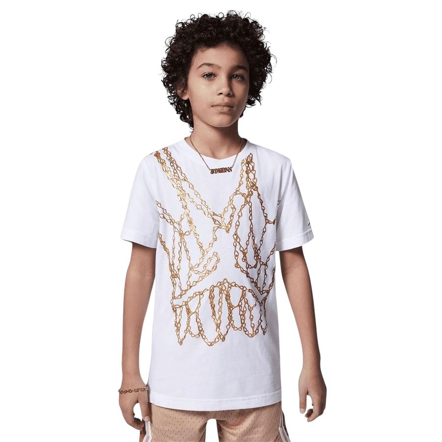 Jdb Mj Brand Jm Chain Ss Crew t-shirt manica corta da bambino Jordan | 95D627001